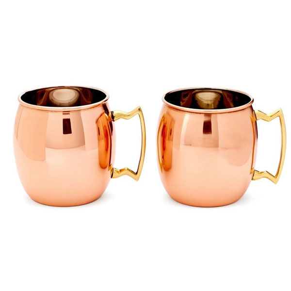 S/2 Copper Moscow Mule Mugs
