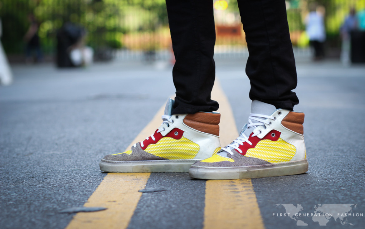 Balenciaga Patchwork High top Sneakers First Generation Fashion